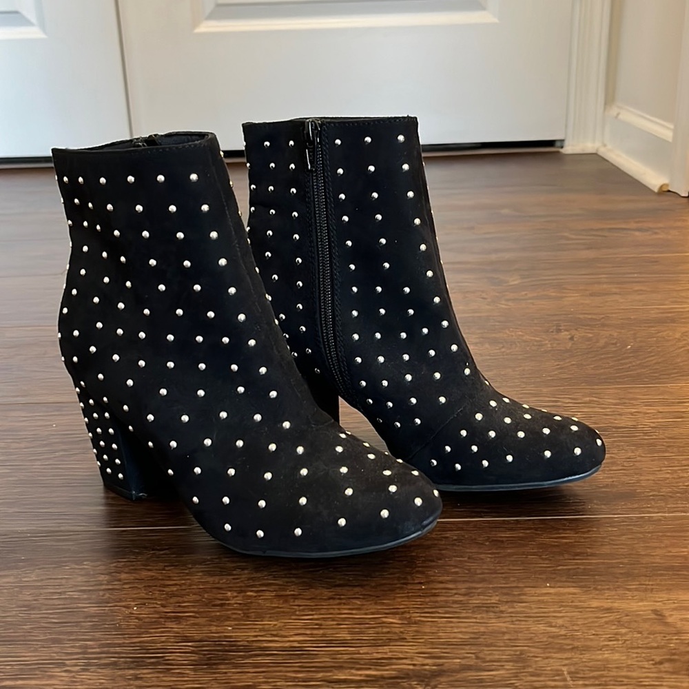 Black Studded Ankle Boots | Worthington